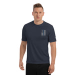 Retired Thin Blue Line Embroidered Champion Performance T-Shirt