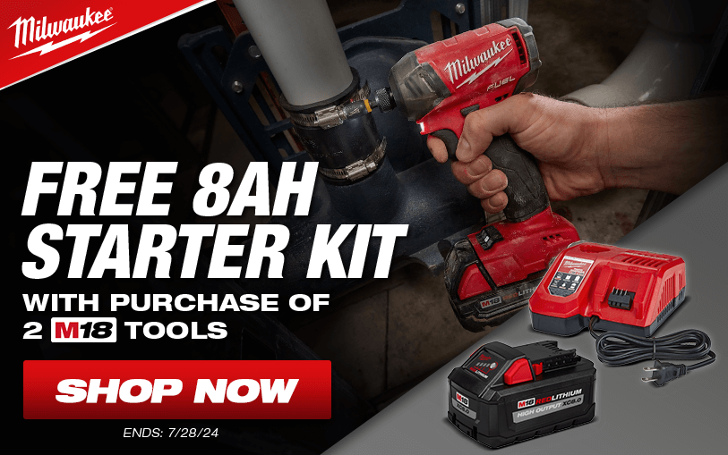 Free 8AH Starter Kit when you buy 2 M18 Tools