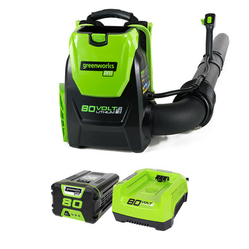 greenworkstools-40V 21 Self-Propelled Mower/Axial Blower Combo Kit w/ 5.0Ah USB Battery & Charger