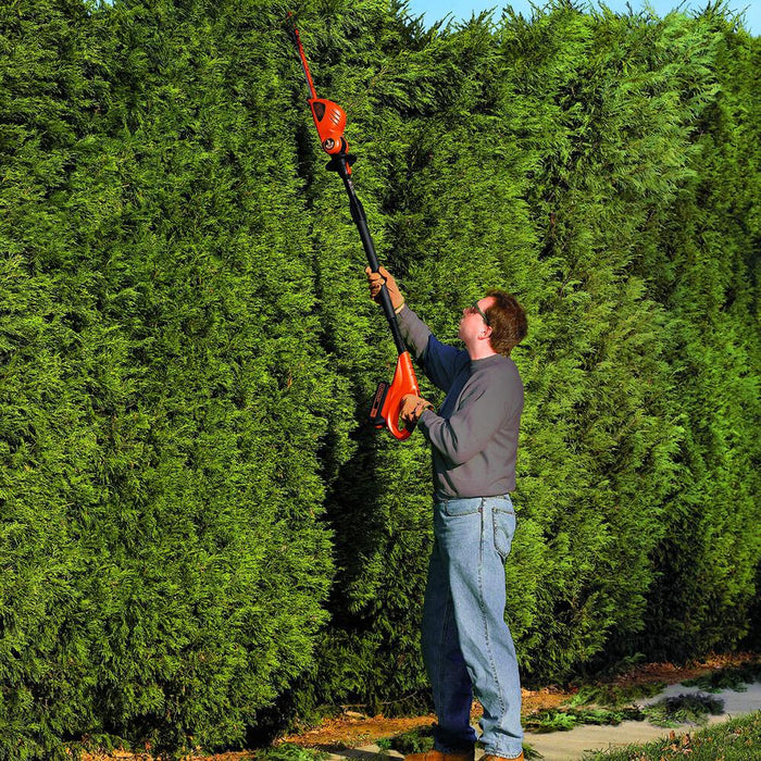 black decker cordless pole hedge trimmer