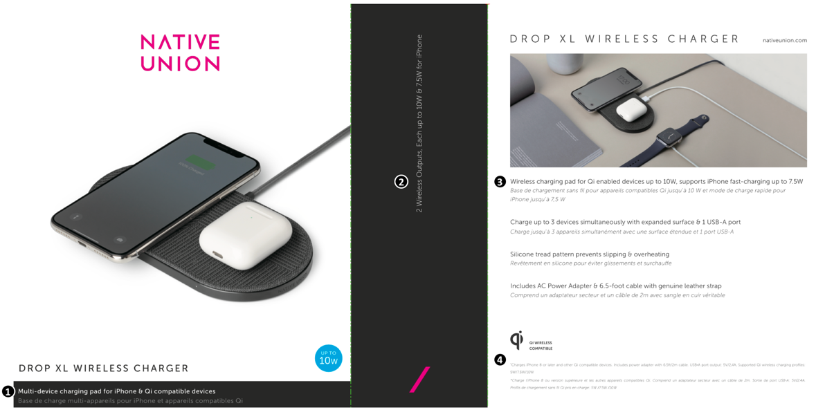 Drop Xl Wireless Charger Instruction Manual Native Union