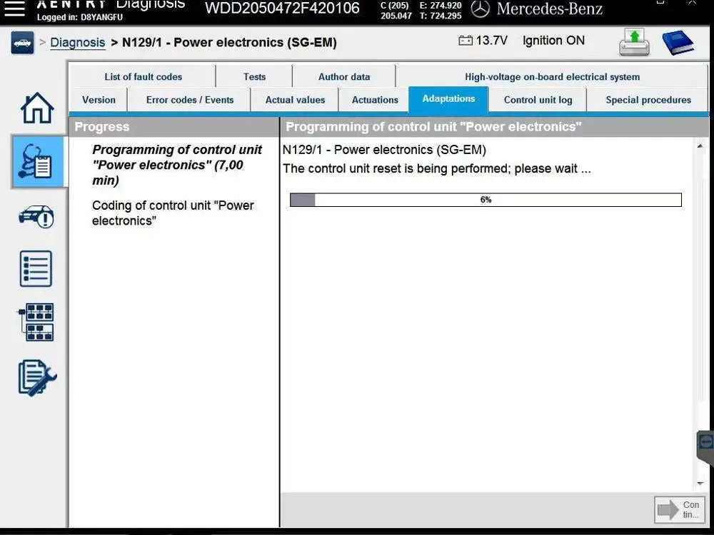 Xentry offline programming