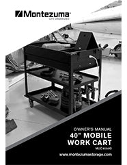 Montezuma Mobile Work Cart Manual