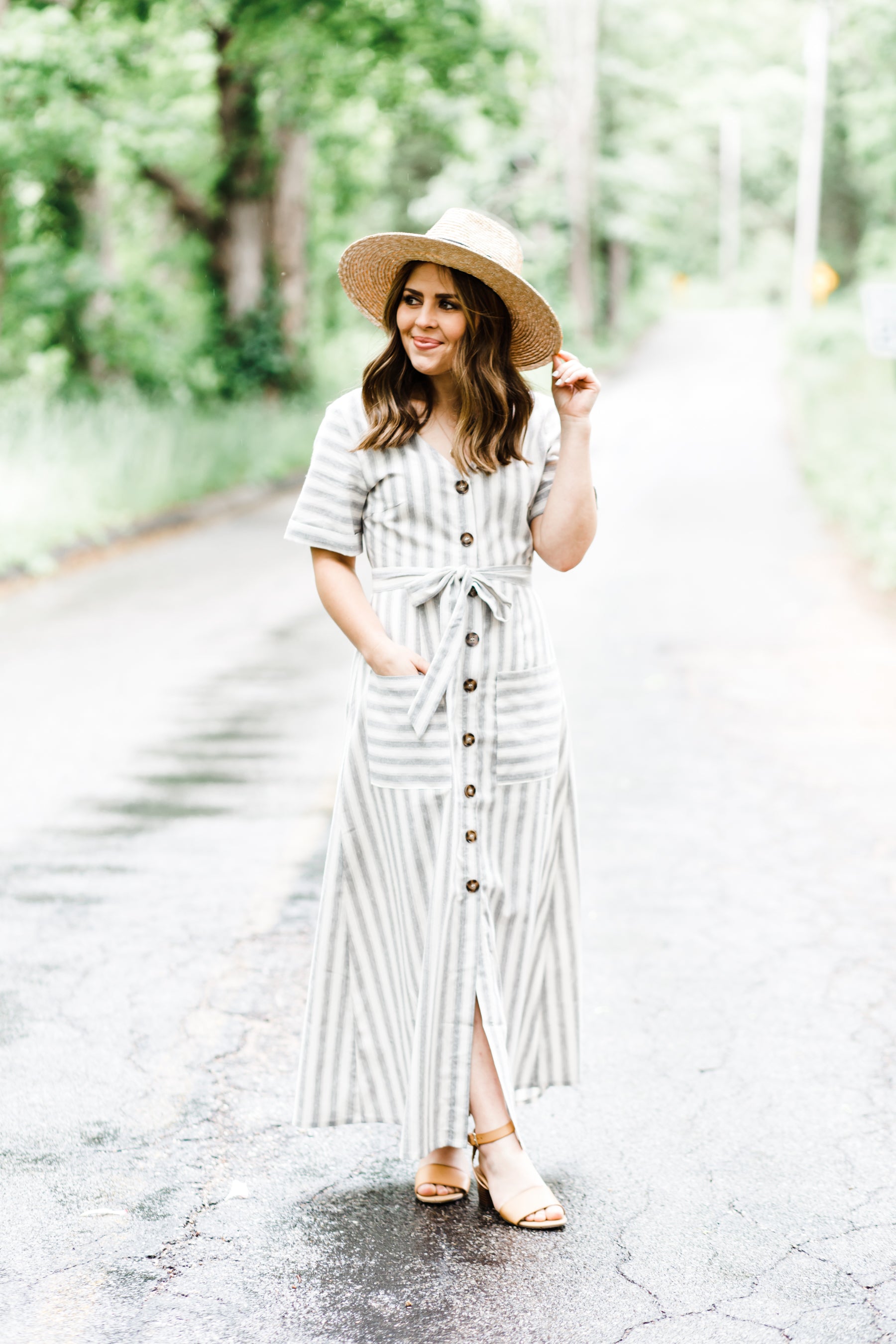 striped summer maxi dress