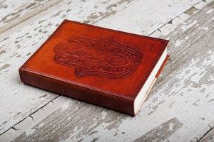 Hamsa Refillable Handmade Leather Journal
