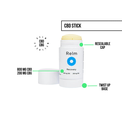 CBD Roll On Stick | CBD Stick | CBG Benefits | CBD and CBG Cream | CBD Stick for Pain | Benefits of CBG | 500mg CBD Cream | Recovery Stick | CBD Calm Stick | Relm