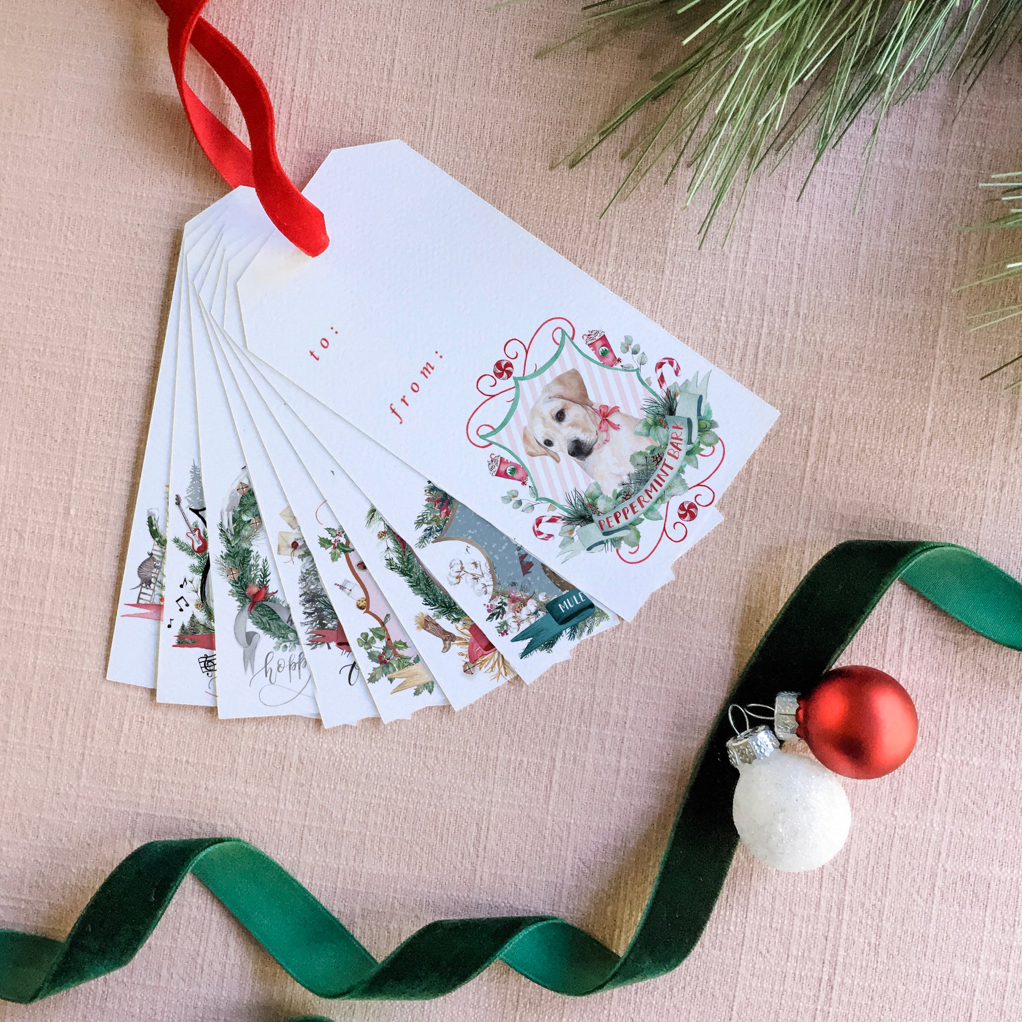 Free Printable Christmas Watercolor Gift Tags