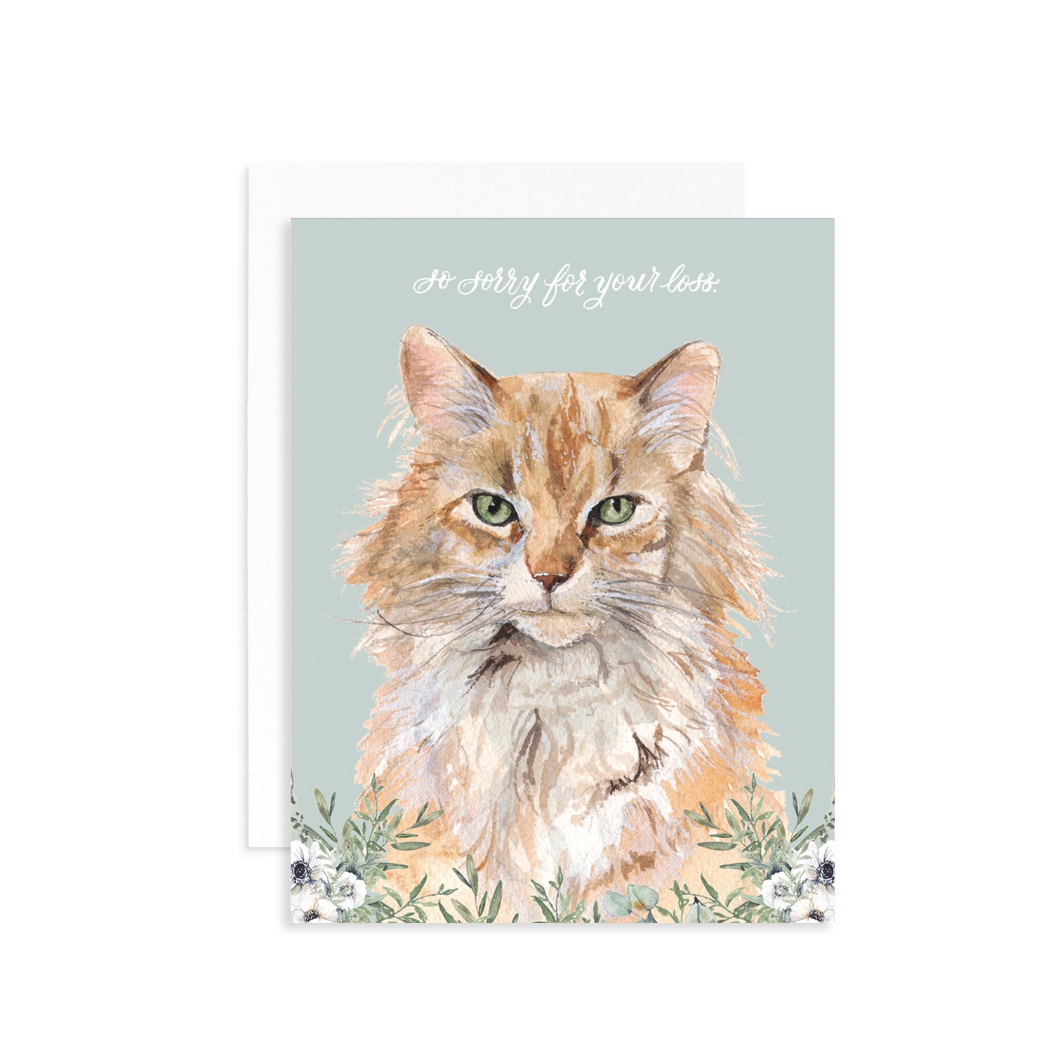 So Sorry For Your Loss Cat Greeting Card Cami Monet