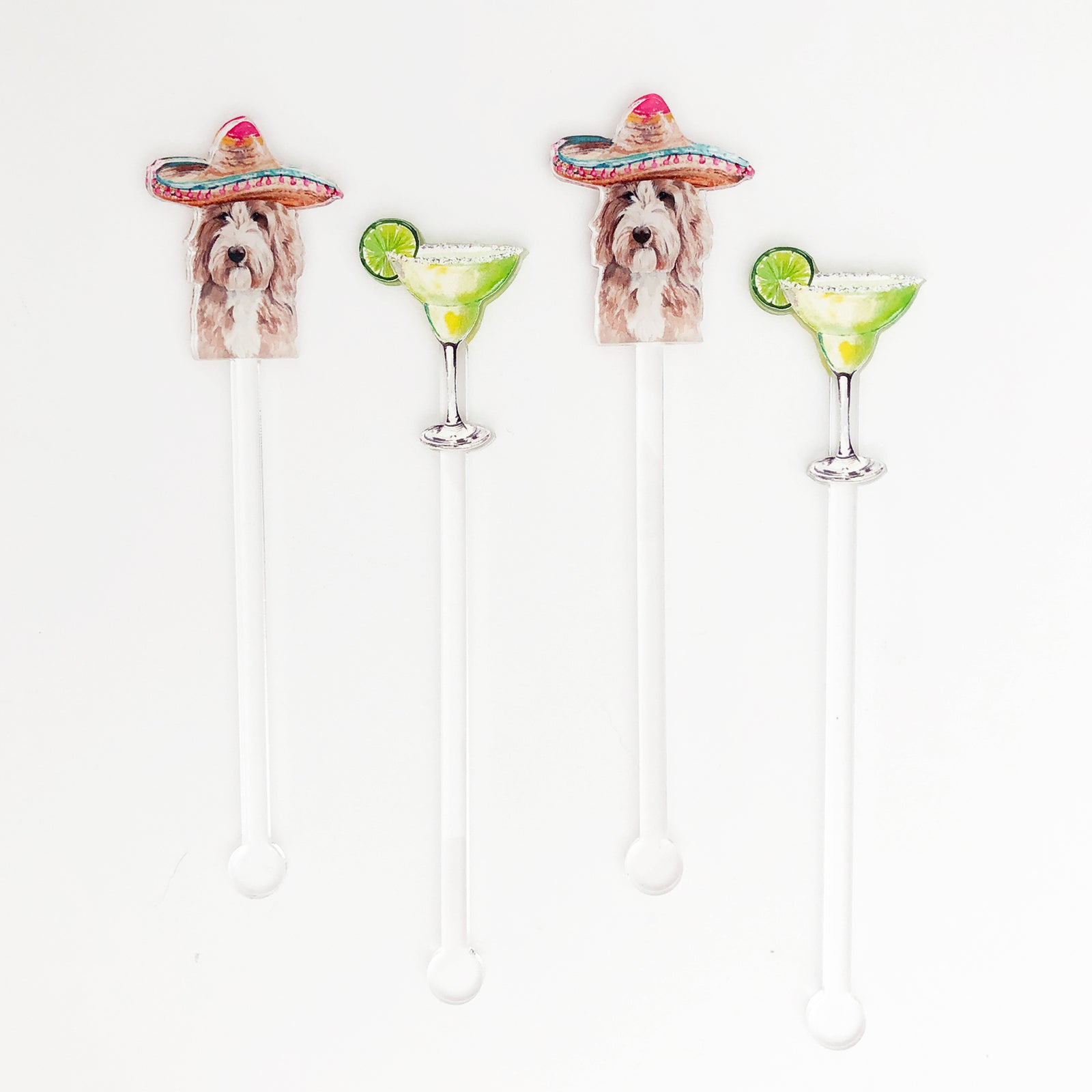 Set of 7 Acrylic Stirrers Swizzle Stick for Mixed Drinks Cocktail Mocktail  Party