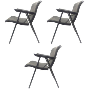 Set Of Three Folding Metal Chairs By Russel Wright Galerie