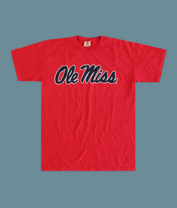 Comfort Colors Ole Miss Script Logo Jcg Apparel