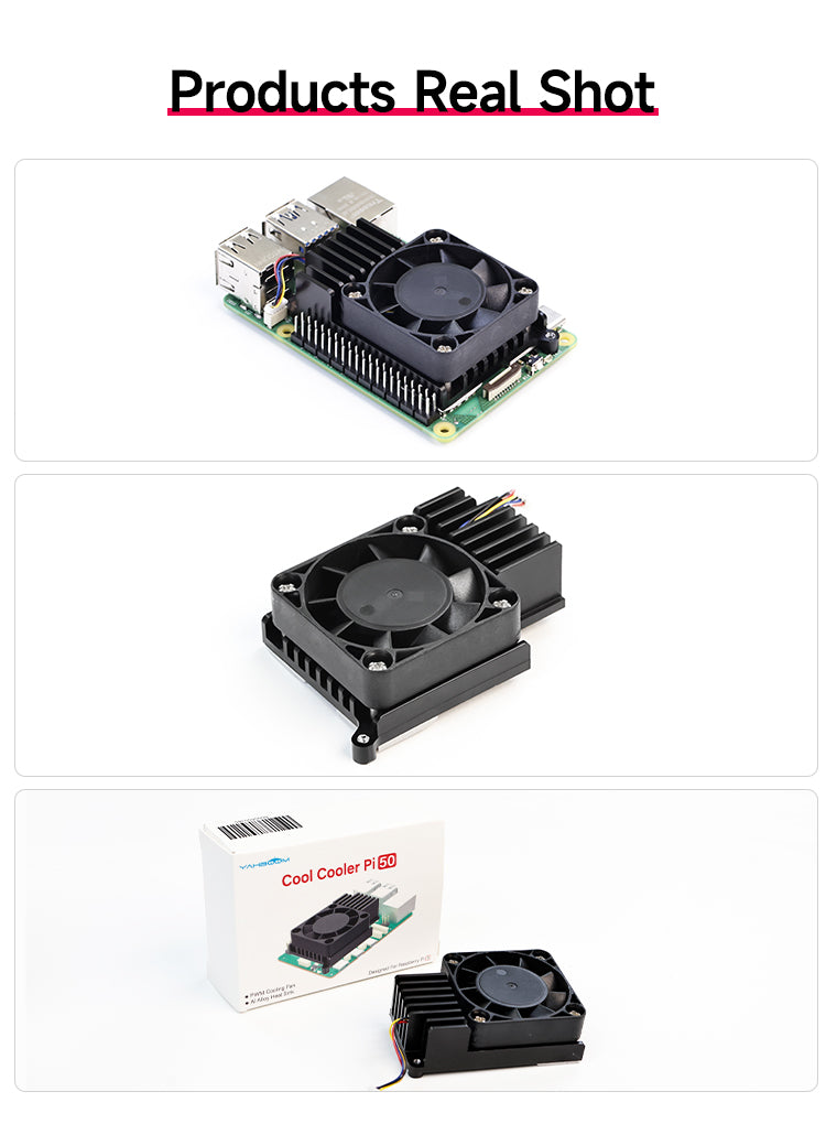Yahboom self-design Active Cooler for Raspberry Pi 5(Better heat  dissipation than official radiators)