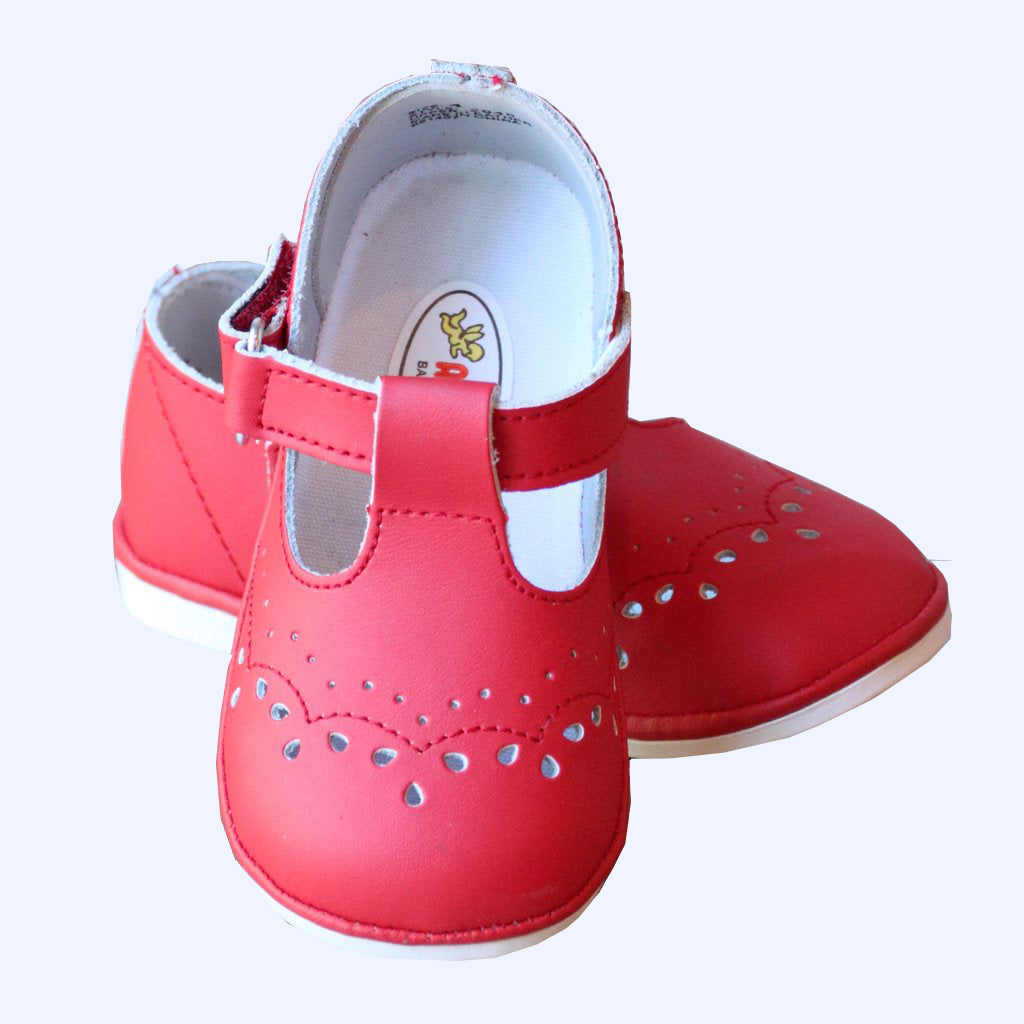 Red Mary Jane Angel Baby Shoes - Magnolia Charlie
