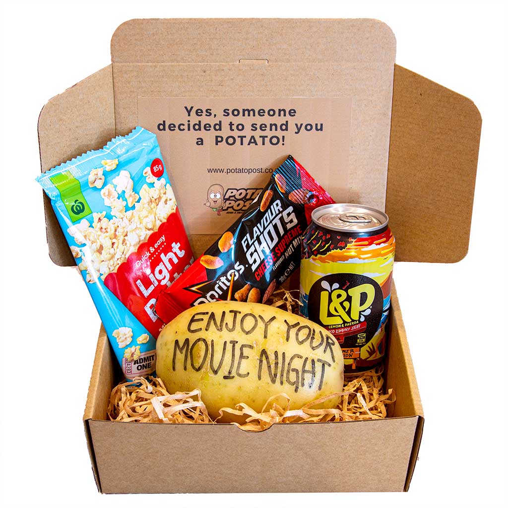 Nz Unique Gift Box Ideas Movie Night Potato Gift Box Potato Post Nz