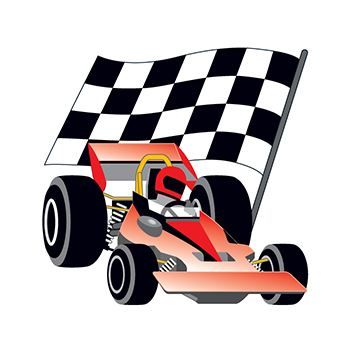 Race Car And Checkered Flag Temporary Tattoo Pickazona