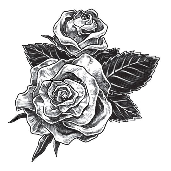 Realistic Rose Temporary Tattoo — Pickazona