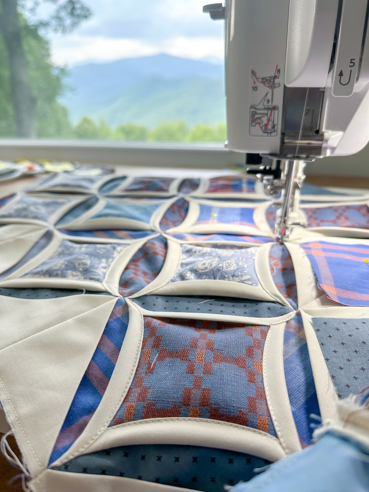 7P Free Motion Quilting Template Series with 1 Brazil