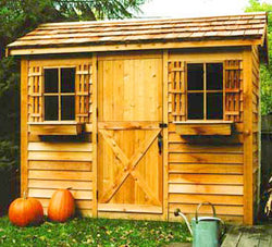 Cabana Cedar Wood Shed Kit - 4 Sizes Available