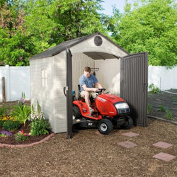 Lifetime 8 x 7.5 Premium Plastic Storage Shed Kit w/ Large Skylights