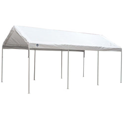King Canopy A-Frame Universal Canopy -10' x 20' x 9'9" - 8 Legs - Fitted Cover w/ Drawstring - Silver