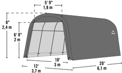 Shelterlogic Garage-in-a-Box RoundTop 12 x 20 ft.