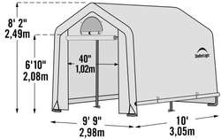 Shelterlogic GrowIT Greenhouse-in-a-Box 10 x 10 ft. Rib-Peak Style