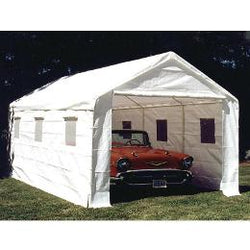 King Canopy A-Frame Universal Canopy - 10' x 20' x 9'9" - 8 Legs - Fitted Cover w/ Drawstring - Sidewall Kit w/ Windows - White