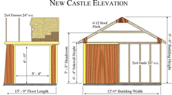 Best Barns New Castle 12 x 16 Wood Storage Shed Kit