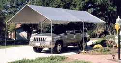 King Canopy A-Frame Shade King Canopy - 10' x 20' x 8'11" - 6 Legs - 180 g/m2 Bungee-fit Cover - Silver