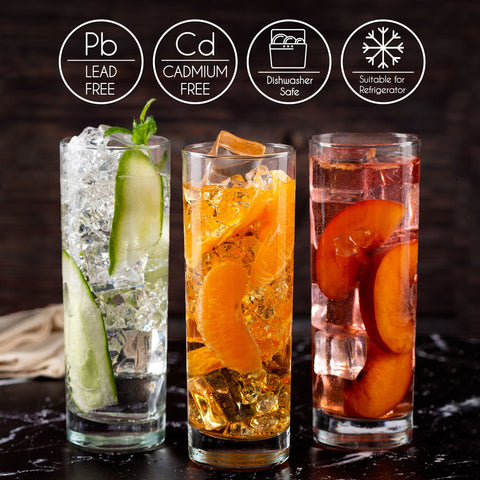 Lead-free Crystal Drinking Glasses Set - Hand-cutting Everyday