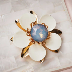 Large Enamel Flower Brooch