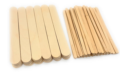 JJ Autumn Wooden Wax Sticks for Hair Removal, 100 Pcs Large Wood Popsicle Sticks  for Waxing and Ice Cream