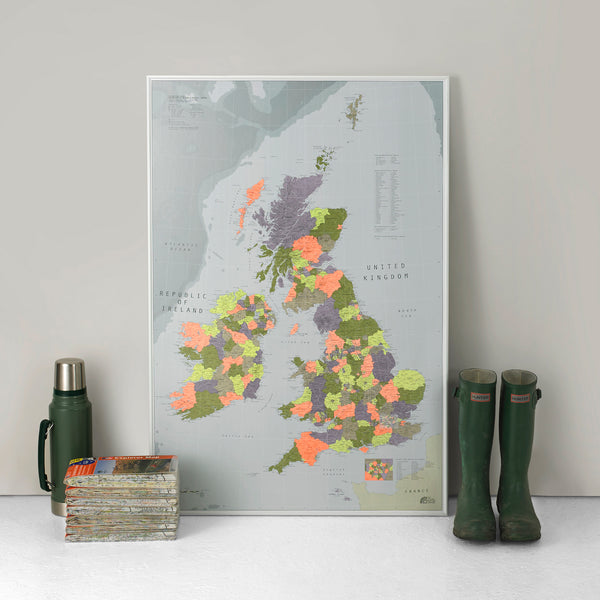 british isles wall map