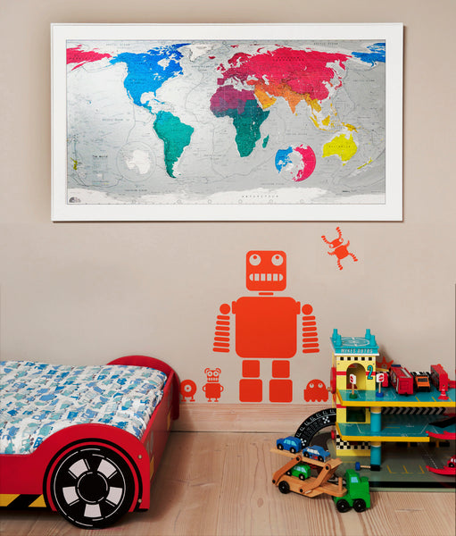 kids classic world map