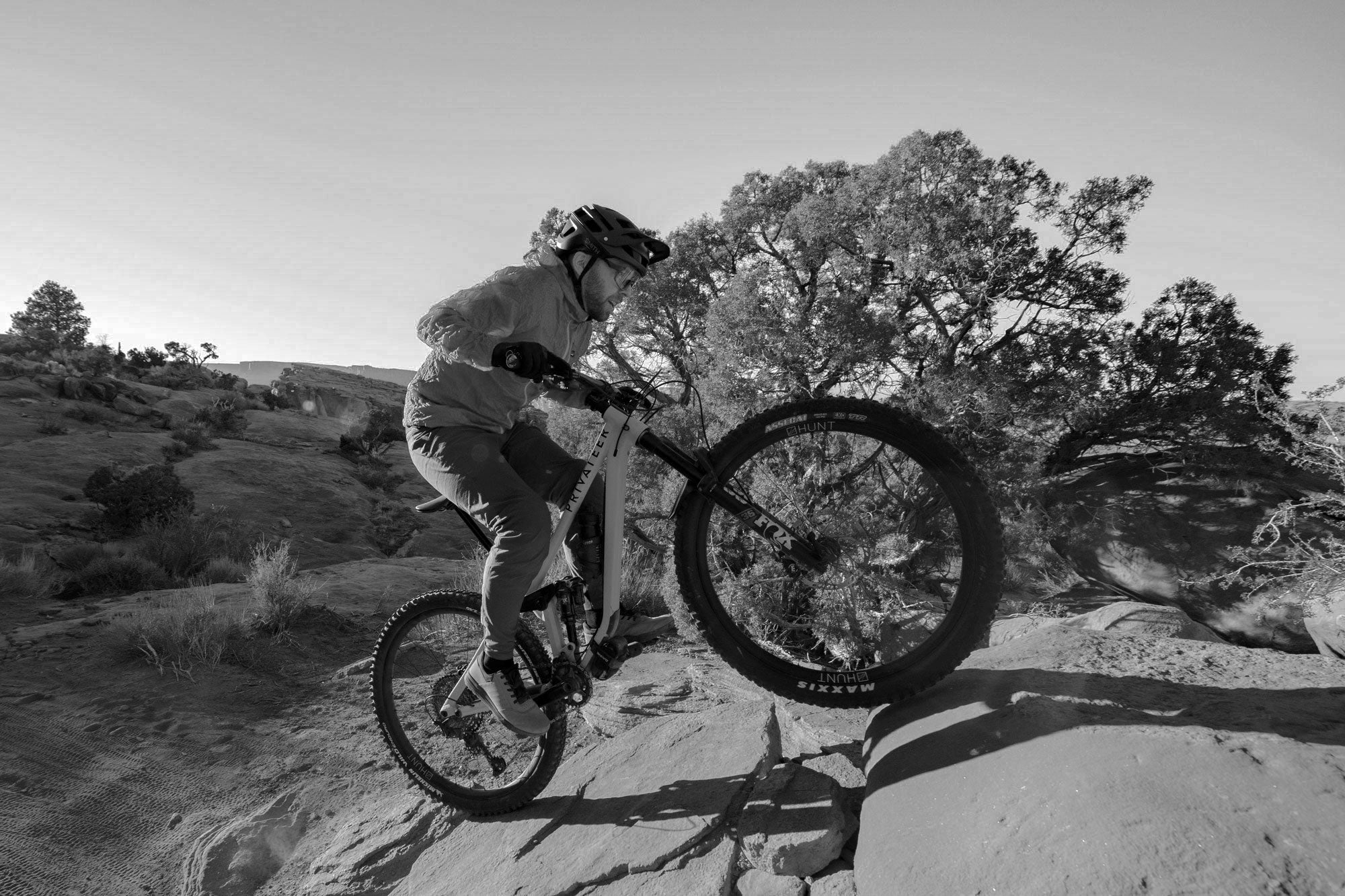 Bryson riding his mountain bike