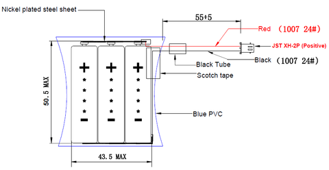 ER14505 3PF-RP EVE BATTERY - Pile: lithium, 3,6V; AA; 2700mAh;  non-rechargeable; Ø14,5x50,5mm; EVE-ER14505/PFR