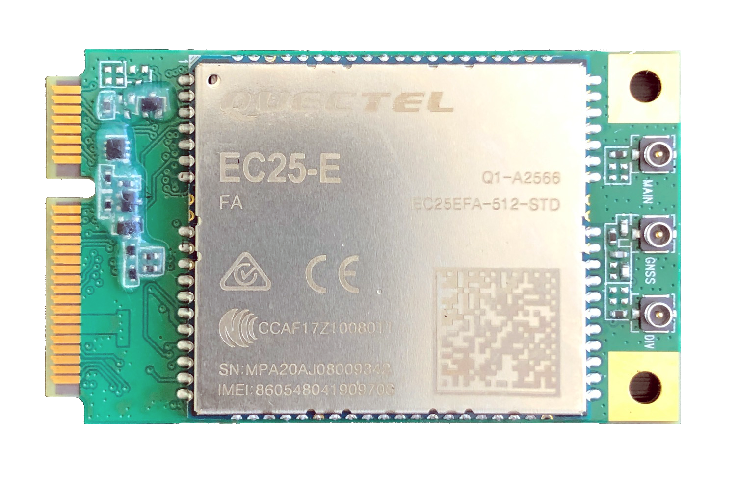 EC25-E miniPCIE - Quectel 4G LTE Cat4 miniPCIE card - 150Mbps for EMEA