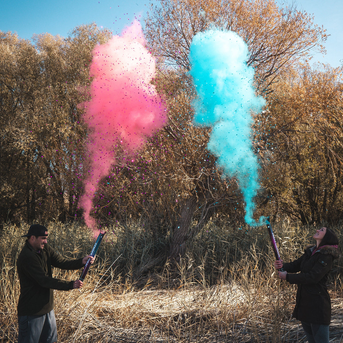 24" Gender Reveal Party Cannon - Powder and Confetti – Peacock Powder