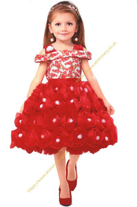 red frill frock