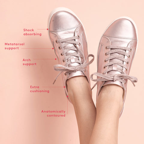 Metallic sneakers by Ziera onpick background