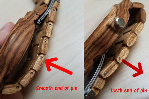 Remove wooden watch link