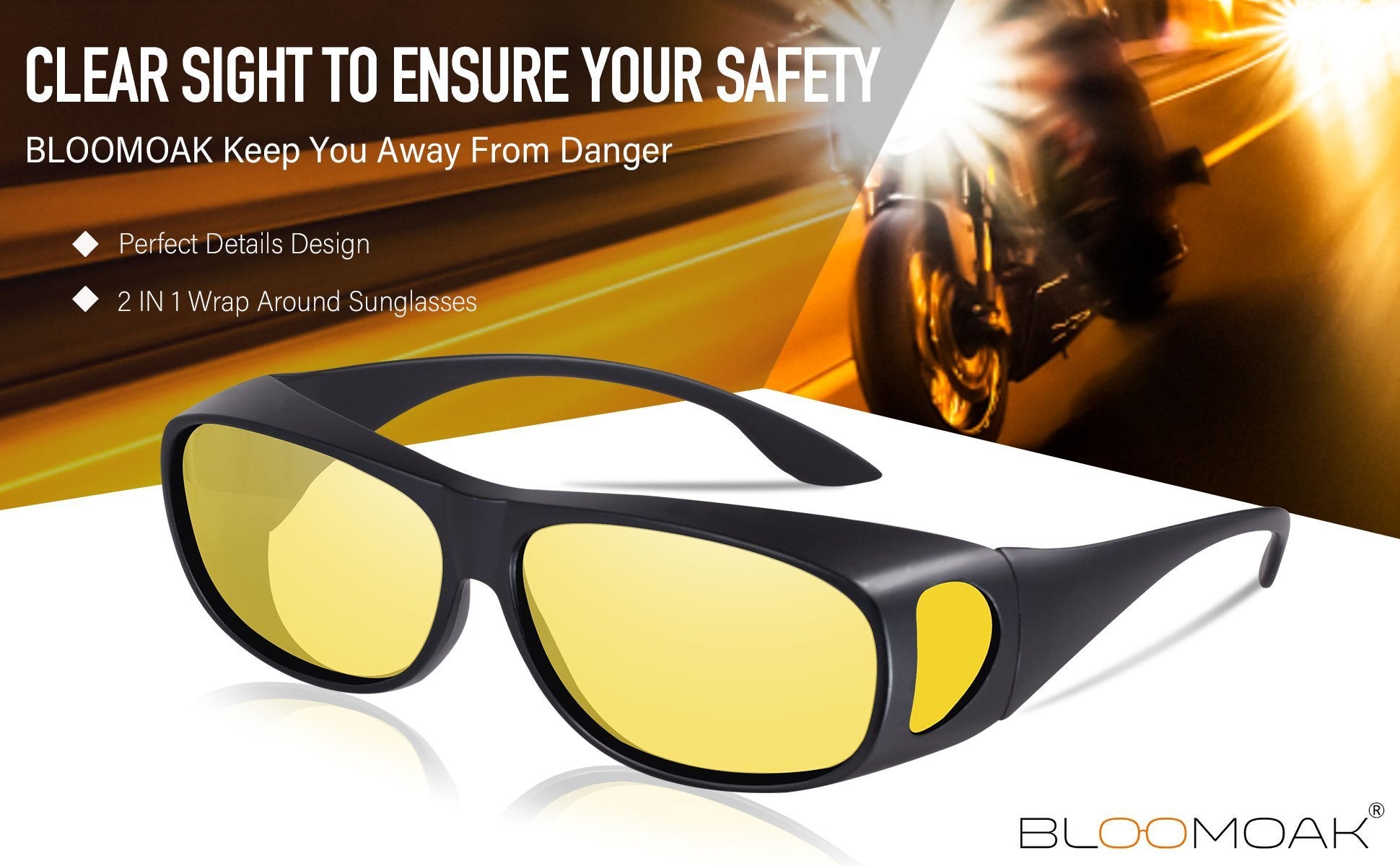 Wraparound Night Driving Glasses, 47% OFF