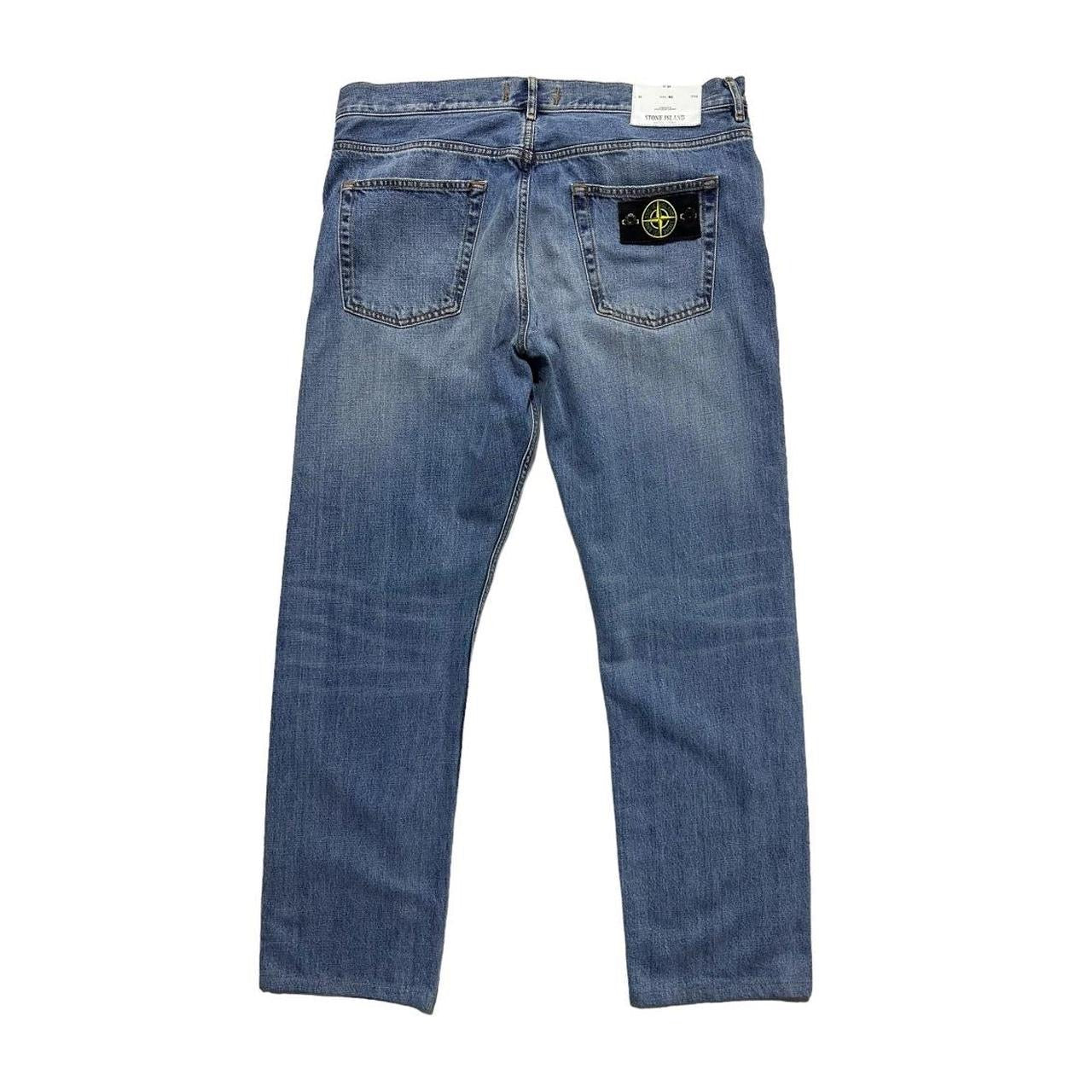 image of Stone Island Light Wash Denim Jeans