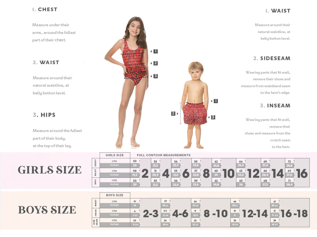 Maaji Kids Sizing Chart