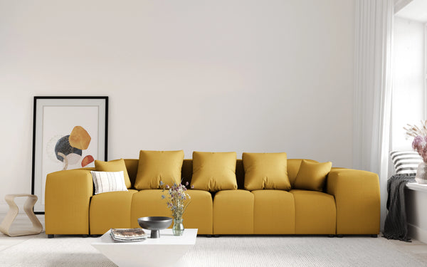Yellow modular sofa for living room