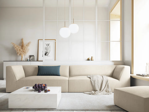 Corduroy sofa in boho style for living room