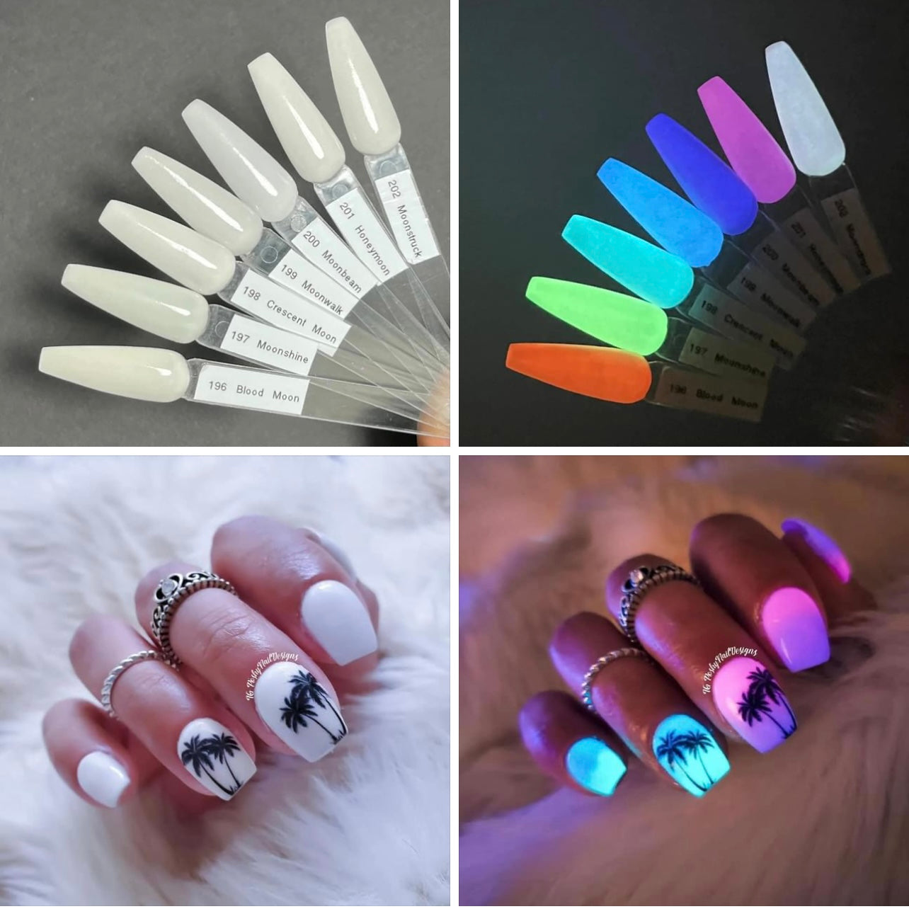 10ML Glow In The Dark Acrylic Powder Luminous Nail Dip Powder Glitter Neon  Pigment Dust For