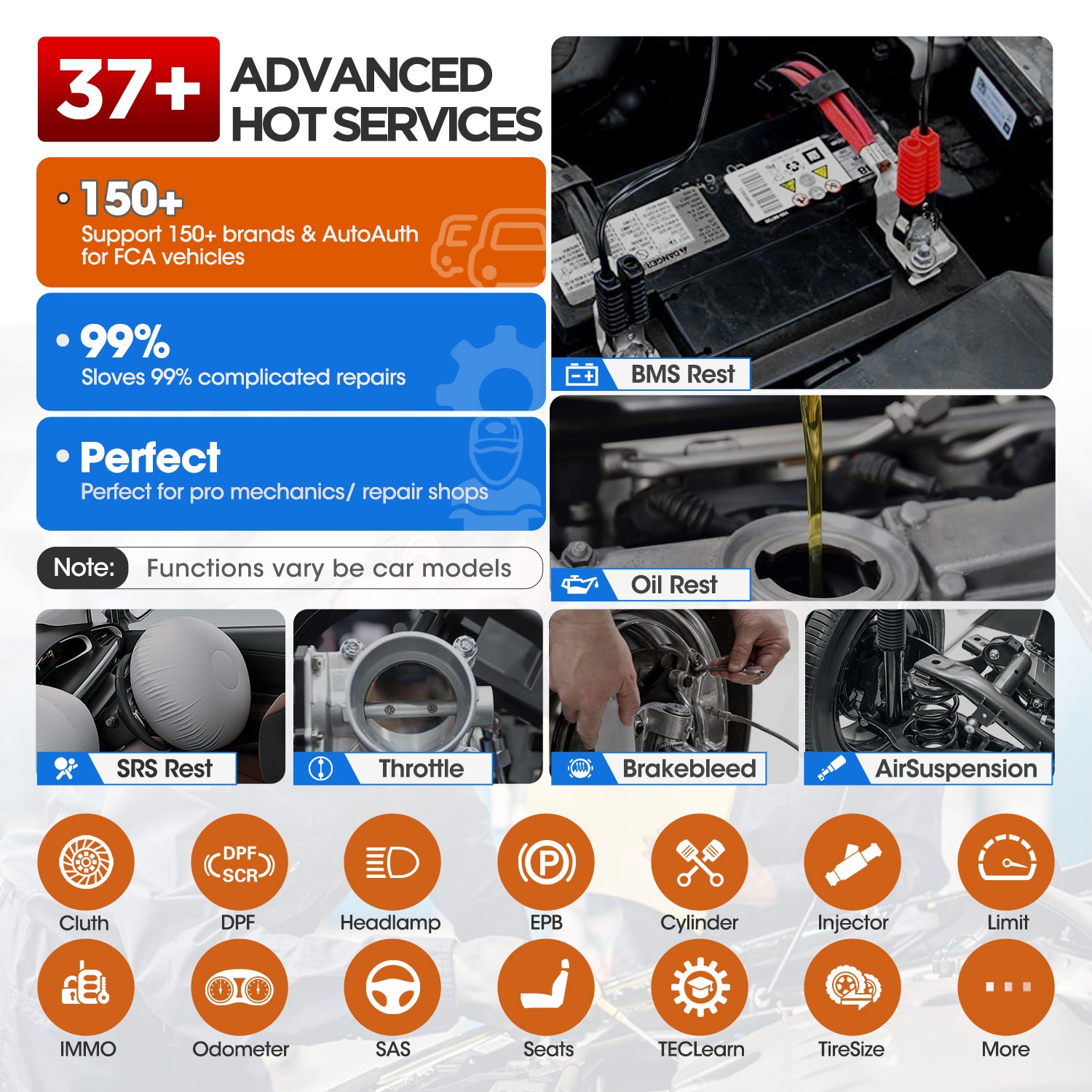 Autel MaxiCOM MK808BT PRO Diagnostic Tool with 37+ Service