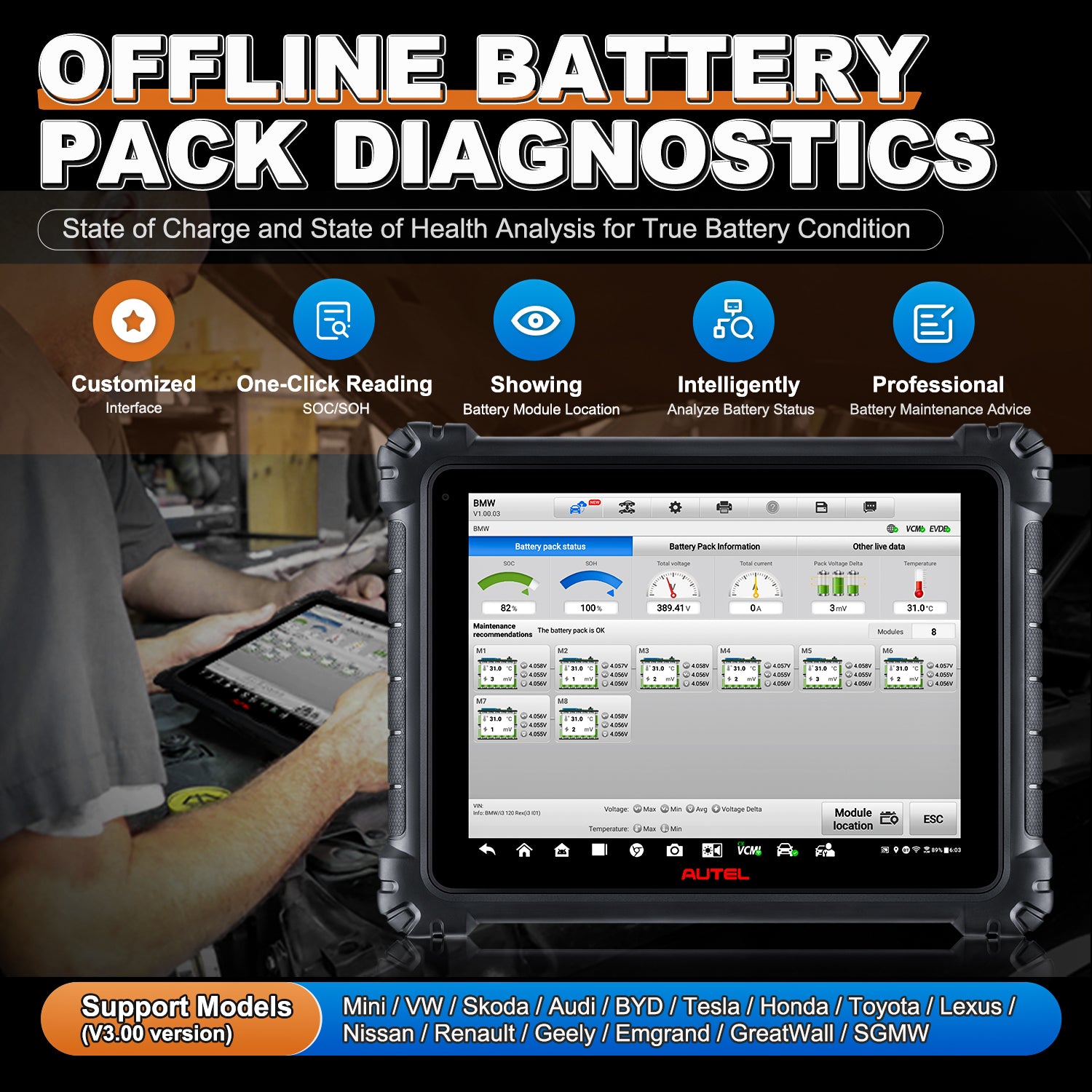 Autel ultra ev diagnostics tools