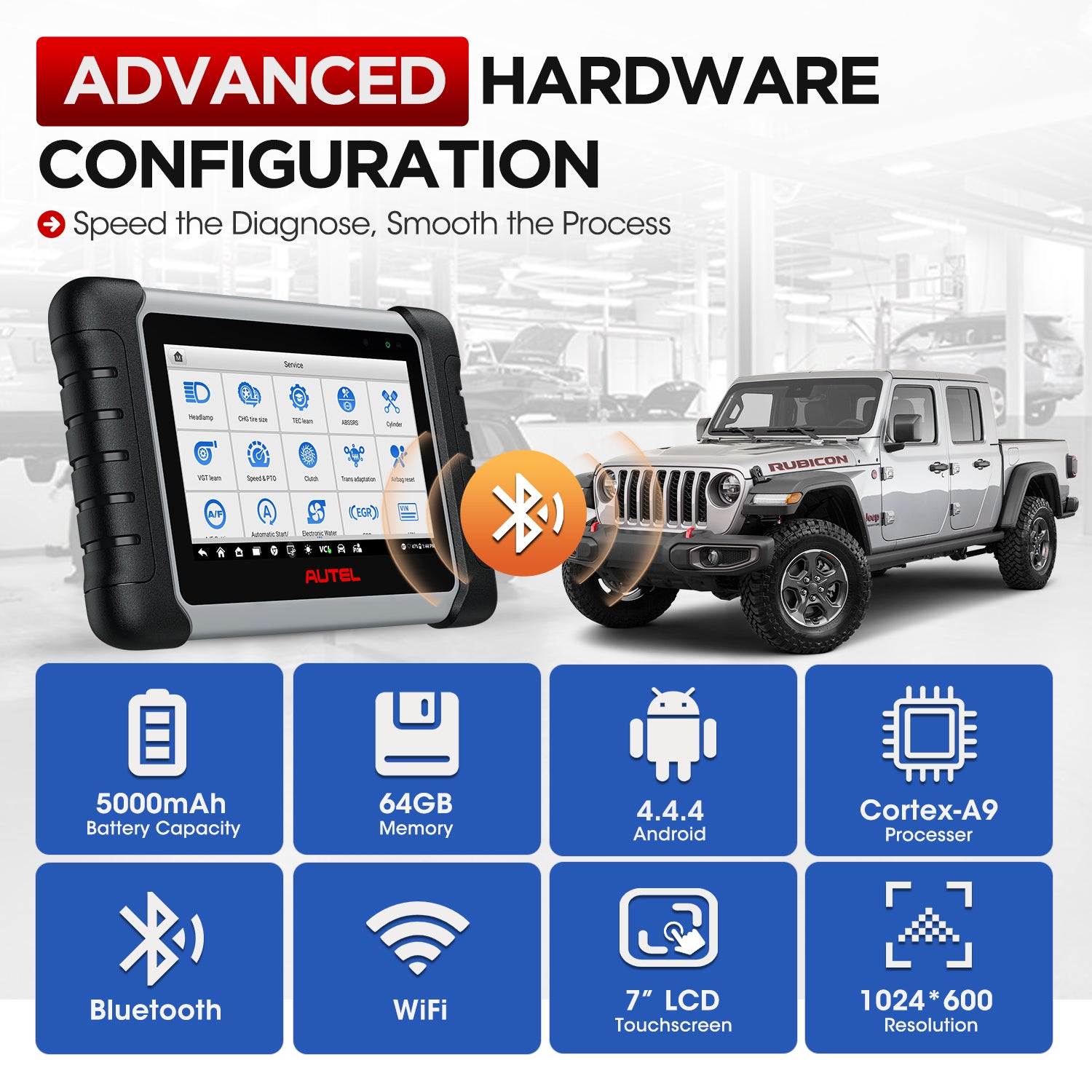 Autel MaxiCOM MK808BT OBD2 Diagnostic Scan Tool with Bluetooth — obdprice